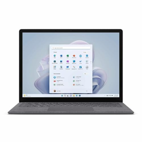 Microsoft Surface Laptop 5, Portátil de 13.5' Táctil Con Intel EVO 12ª Gen. Core i5 1235U, 8GB RAM, 256GB SSD, Iris Xe Graphics y Windows 11 Home, Plata QWERTY ES