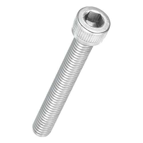 Kozelo 25Pcs Vis à Tête Cylindrique - [M6-1 x 45mm] Acier Inoxydable 304 Filetage Complet Tête Fraisée Allen pour Moteur Électrique, Impression 3D, Ventilateur, Argent
