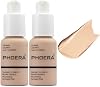 Paquete de 2 PHOERA Base de Maquillaje | Cobertura Total Impecable Mate Suave Control de Aceite 24HR Base Líquida.102 Nude Control de Aceite, Alisador 1.01 Fl Oz (Paquete de 2) 2