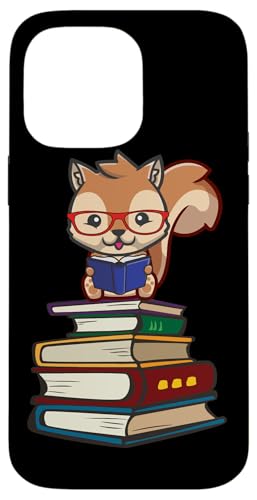 Funny Read Books Glasses Cartoon Kawaii Kids Squirrel Lover �X�}�z�P�[�X iPhone 14 Pro Max �p
