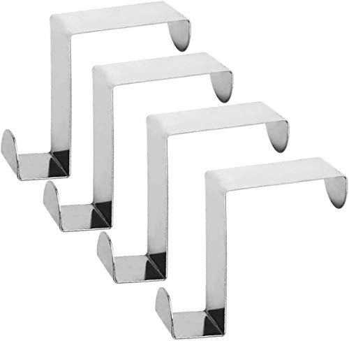 DELFINO Bathroom Hook DELFINO Towels Over Door Hooks Over Door Hanger for Coat Stand Towel Clothes Coat Hooks for Bedroom Clothes Hangers Helps for Tidy Rooms and Saves 4PACK