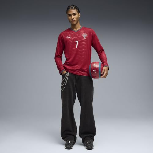 Image of PUMA Mens Portugal Crew Neck Long Sleeve Home Player Jersey Replica Casual