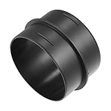 A ABSOPRO Car Air Ducting Connector Straight Air Heater Duct Joiner Connector Pipe 2.95'' 80mm OD Black