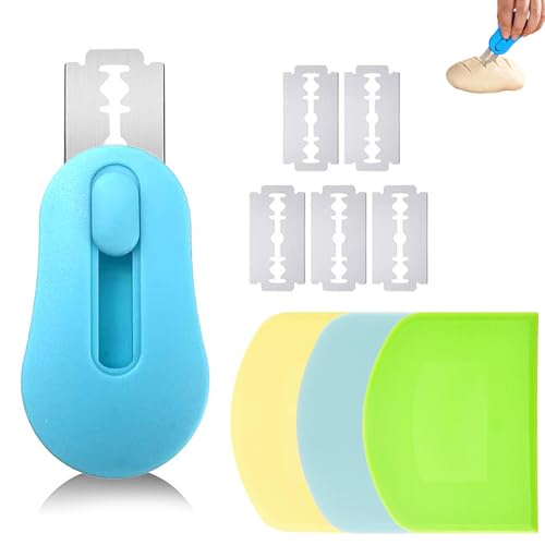 9 Pcs Bread Making Accessories, 3 Pcs Bread Lame and a Dough Scraper with 5 Pieces Blade, Dough Cutter Kitchen Scraper, Sourdough Scoring Blade Breads Lame Doughs Scoring Tool Replaceable Blades