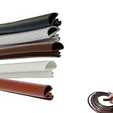 ACNMGDF Kerf Mounted Door Bottom Seal - Weather Stripping for Doors and Windows Small Gaps, Reinforced Silicone, Extends Door Life, DIY Friendly Wide 0.39″ Dark Brown 10m/32ft