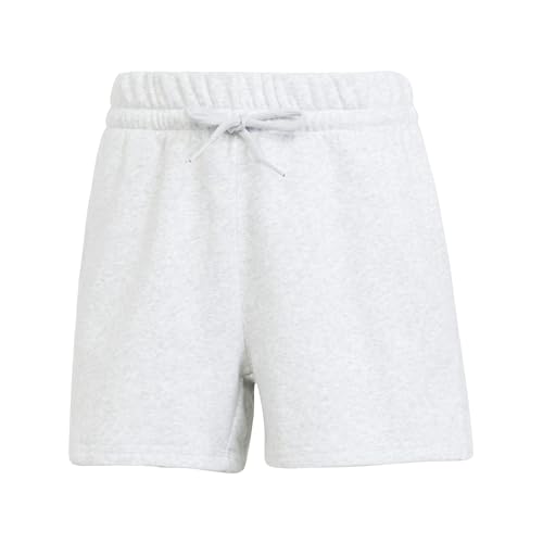 adidas Damen Essentials Small Logo Feel Cozy Shorts, Light Grey Heather/White, XXS – Ansicht 1