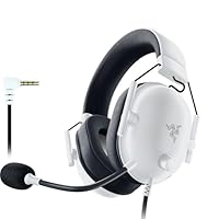Razer BlackShark V2 X (PlayStation) - Kabelgebundenes E-Sports Headset für PlayStation 5 Konsole (250g, Nierenmikrofon, 50mm Treiber, Passive Geräuschunterdrückung, 3,5mm Klinke) Weiß