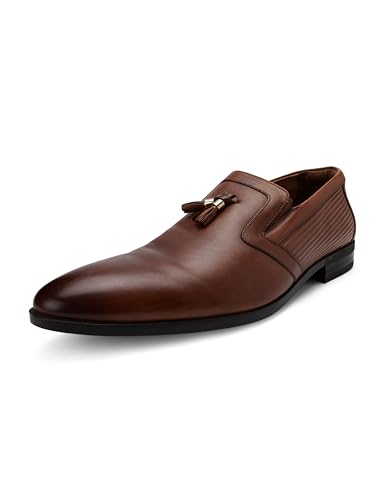 Image of Louis Philippe Men Leather Loafers