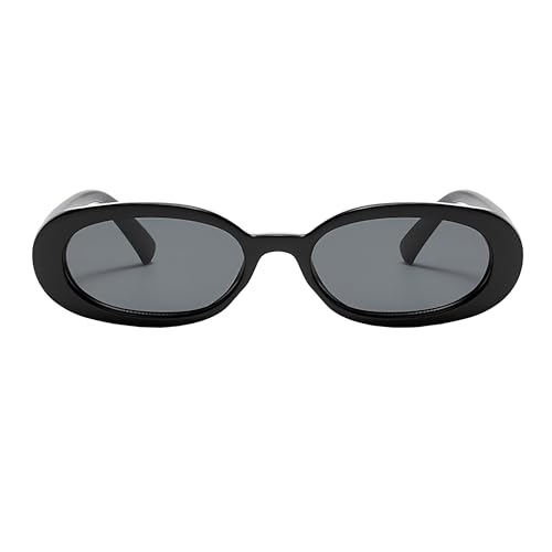Retro Oval Sunglasses for Women and Men 90s Style with Small Face Narrow Round Shades2