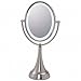 CRL Pedestal Oval Mirror with LED Surround Light by CR Laurence