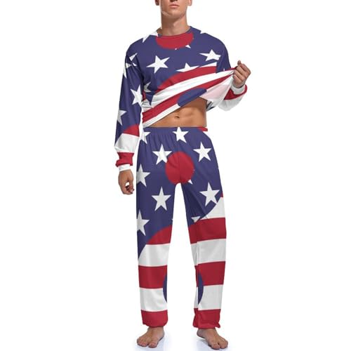 Pyjama homme drapeau américain Taiji pour dormir sans gêne