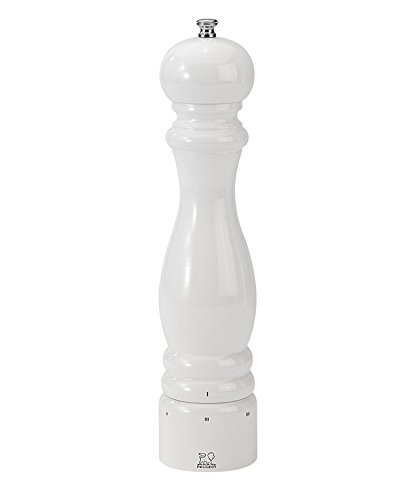 Peugeot Saveurs d'Epices Paris U'Select Pepper Mill, Wood, White Lacquer, 6.70 x 6.70 x 30.00 cm
