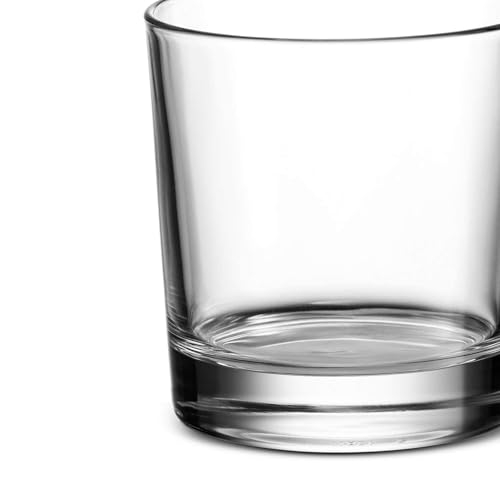 Image of Florion Fashioned Italian Whiskey Glass - Heavy Base Rocks Barware Glasses for Scotch, Mixed Drinks, Wine, Bourbon, Juice, Water and Cocktail Drinks (Pack of 4)
