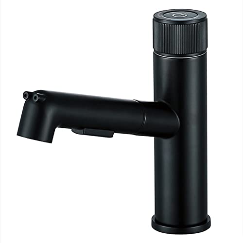 Robinet de salle de bain noir en laiton avec rotation 360 chic