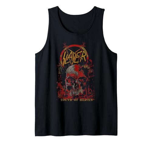 Slayer South of Heaven Three Color Tank Top, Men, Black, XX-Large