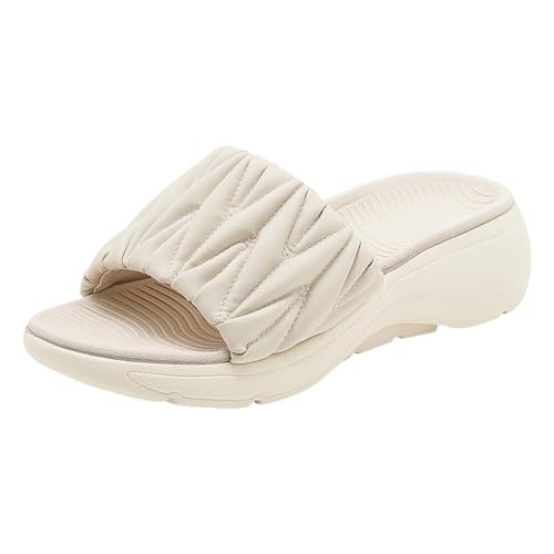 Sandalias de dedo mujer retro y zapatillas de playa de fondo grueso