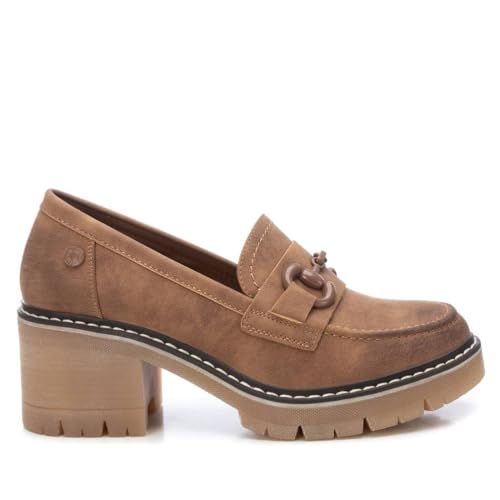 REFRESH - Mocasines Mujer Camel - Calzado Cómodo y Versátil - Moda Casual - Modelo 17141701 (Talla 38)