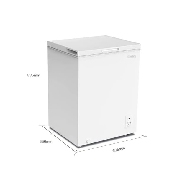CHiQ Gefriertruhe CCF142DB | 142 L Gefrierschrank | 4 Sterne Gefrierfach | 83,5 cm hoch | Einstellbarer Temperaturregler | Starke Gefrierleistung | 12 Jahre Garantie auf den Kompressor | Weiß – Bild 3