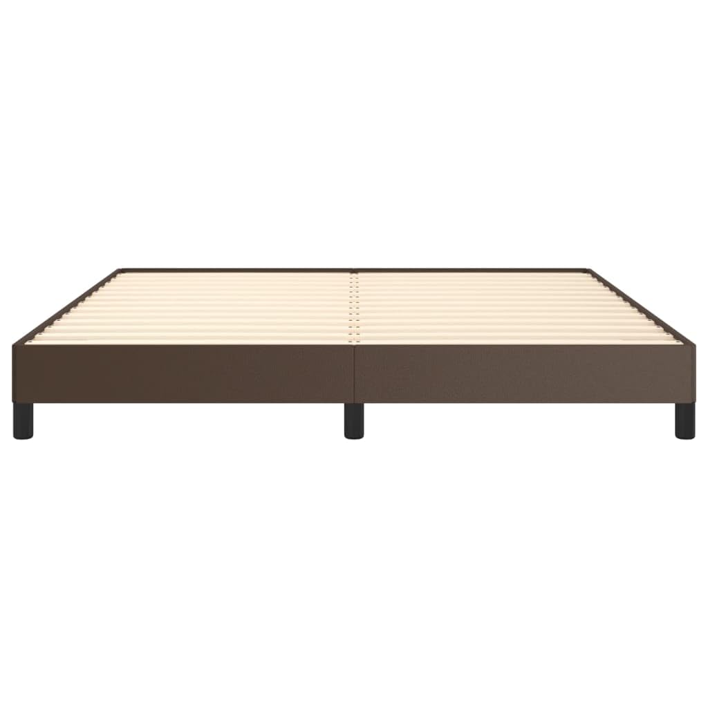Similpelle Premium con Testata Imbottita Letto Imbottito Marrone 180x200 cm