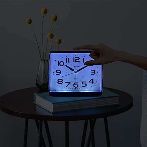 Ostar Silent Big Face Analog Alarm Clock Lighted Snooze Clock Battery Operated Bedroom Bedside Easy To Use Large Bolded Numbers Best For Seniors #TOP1