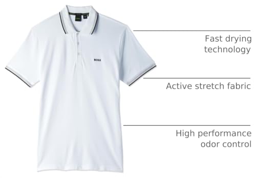 Camiseta polo corta de manga para hombre de BOSS miniatura 4
