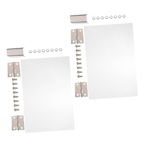 Cabilock 2pcs Popcorn Machine Door Panel Protective Household Commercial Popcorn Maker Clear Panel Replacement Part Accessories 36.3x21.5cm