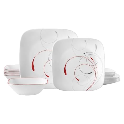 Corelle Service for 6, Chip Resistant, Splendor Dinnerware Set, 18-Piece