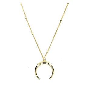 Versiering Delicate maan hanger ketting sieraden gebogen maan ketting goud kleur 925 zilveren maan ketting sieraden…