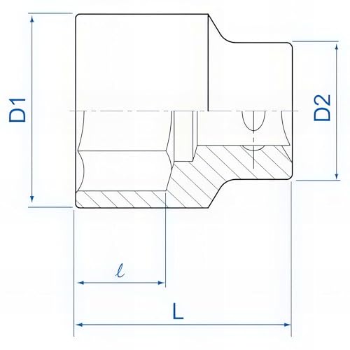 Soquete Estriado 1.1/8-3/4, KingTony BR, 633036S