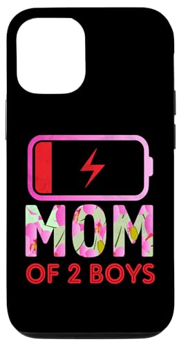 Mom Of 2 Boys Mother's Day Women Mom Of Two Boys �X�}�z�P�[�X iPhone 12/12 Pro �p