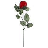 Gadpiparty Caja para Anillos de Compromiso con Forma y Hojas, Caja Decorativa de Joyería para Propuesta, Tamaño 4x4 Cm, Adecuado para San Valentín y Regalos Románticos