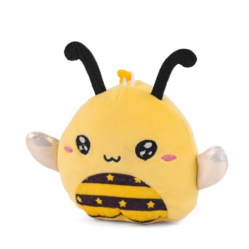 Image of Mirada Hanging Bee Soft Plush Toy | Yellow Stuffed Animal Keychain for Kids & Toddlers | Mini Soft Toys, Cute Soft Toys, Stuffed Animals, Funny Toy, Gift Item, Bag Charm, Keyring, Party Favors | 11cm