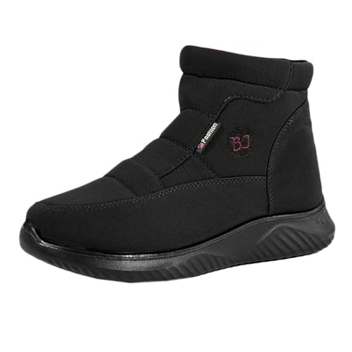 スノーシューズ レディース 防水 防寒 防滑 綿靴 雪靴 24.0cm ファスナー付き コンフォート ウォーキングシューズ カジュアル スノーブーツ ショート 冬 裏起毛 カラー2 保温 あたたかい 大きいサイズ ウィンター 高齢者 QIAGE