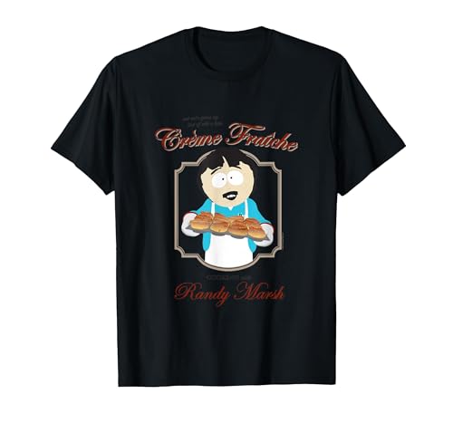 South Park Cartoon Series Randy Marsh Cuit Crème Fraiche T-Shirt, Homme, Noir, XL