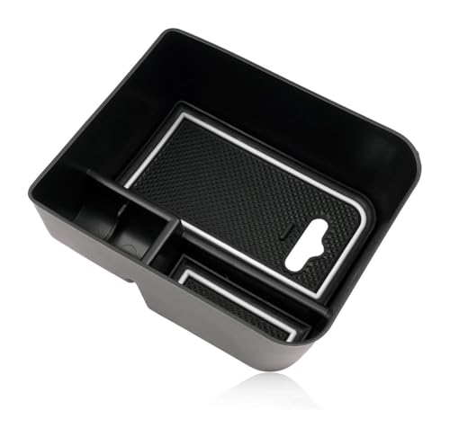 IZQLTWKR Console Storage Organiser For Ibiza For Typ 6F 2018-2022 For Arona SUV 2017-2022 Car Armrest Box Storage Central Control Container Auto Interior Accessories(White)