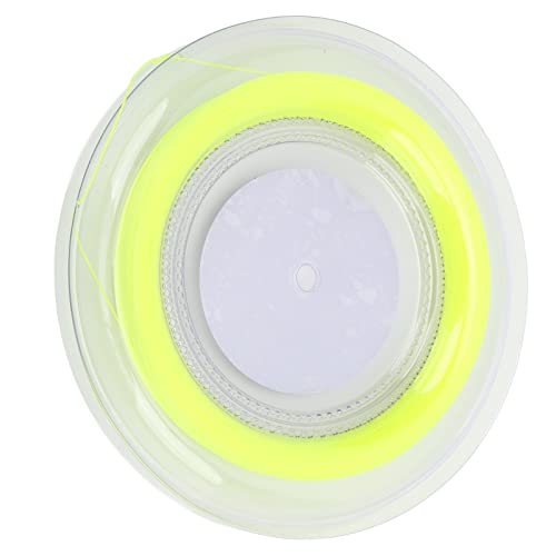 Cuerda de bádminton de 0,72 mm, cordaje amarillo fluorescente de alta durabilidad 4
