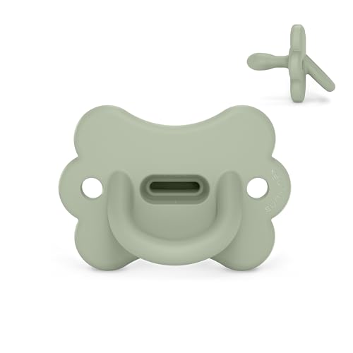 Suavinex, Chupete Todo Silicona, para Bebés 0/6 Meses y Recién Nacidos, con Tetina Fisiológica Sx Pro, Blandito y Flexible, Ideal para Dormir, Respeta el Desarrollo Bucodental, Butterfly, Lake Green