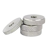 2–5 Stück flache Rändelmuttern aus Edelstahl 304, Dicke 5 mm, dünne handgeschraubte Mutter, gerändelte Rundmutter M3 M4 M5 M6 M8 M10 M12 GB807(ID x OD x H)