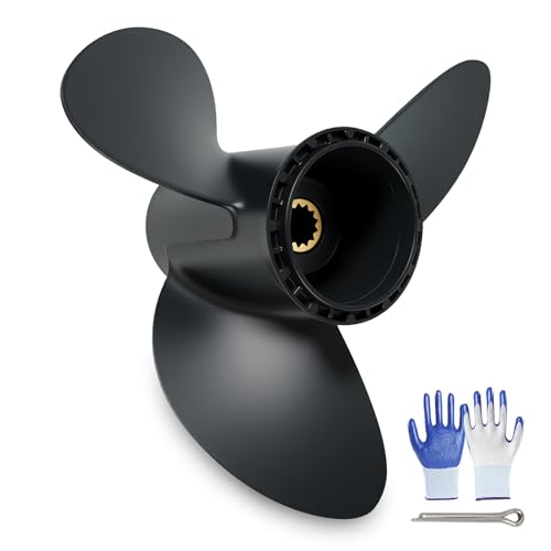 Image of OEM Upgrade Aluminum Boat Propeller 11 3 /4x17 fit Johnson Evinrude 40 HP 48HP 50HP 55 HP Engines,13 Spline Tooth,RH