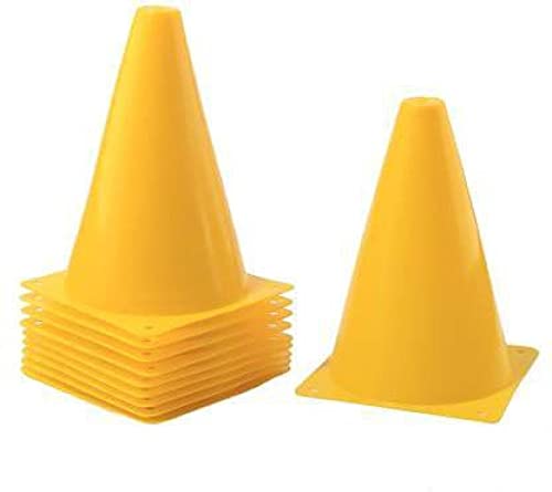 SanR Yellow 12 Inch Cone Marker Set, Marker Plastic Cones for Soccer Cricket Track and Field Sports(Pack of 24) (B09DD9XNZP) Amazon Price History, Amazon Price Tracker
