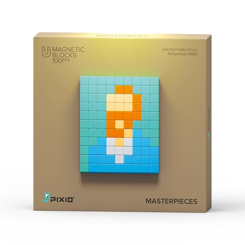 Imagen de PIXIO Bloques magnéticos Vincent Van Gogh Juguetes de construcción Pixel Art Juguetes de extremo abierto Regalos geek Juguetes geek Juguetes de escritorio de exhibición para adultos