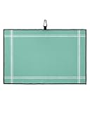 Golf Towel Solid Teal Color Towels for Golf Bags Mint Green Turquoise Sports Towel with Carabiner Cl