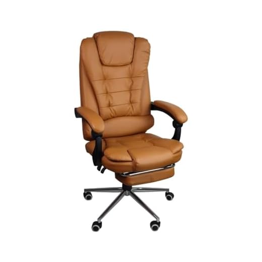 Cadeira De Escritorio Ergonomica Presidente Apoio Para Pés Cor:Marrom