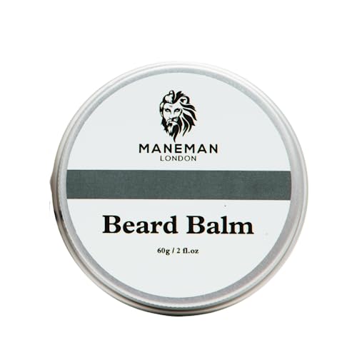 Maneman London Cedar Beard Balm For Men - Natural Beard Thickener & Beard Softener For Men - Beard Conditioner for Men Enriched with Shea Butter & Argan Oil - 60g (Cedar)