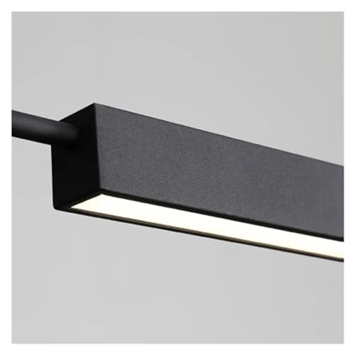 Lustre LED moderne avec spot noir orienté éclairage de table et cuisine