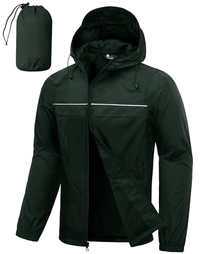 Image of SWISSWELL Mens Rain Jacket & Coats Packable Lightweight Waterproof Rain Shell Hooded for Golf Travel Hiking