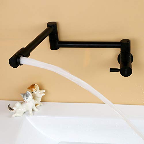 Grifo de mopa piscina extensible tipo de pared negro de cobre puro 4