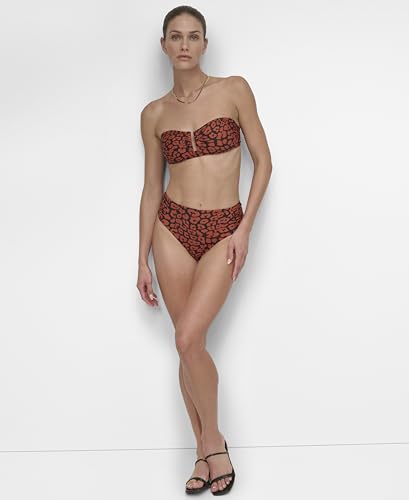 DKNY Women's Set ̶ U-Wire Bikini Top & Mid Rise Shirred Bottom with Tummy Control2