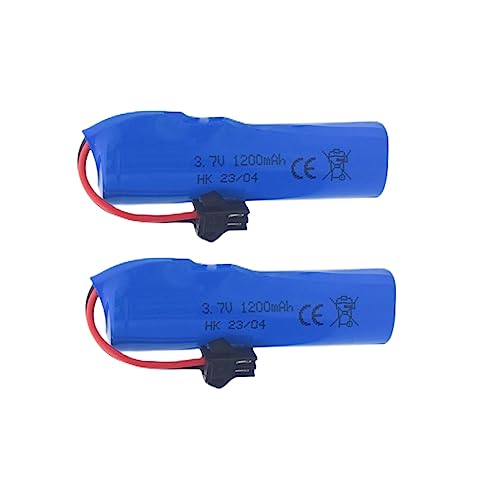 ZYGY 2pcs 3,7V 1200mah lipo batería para DE45 DE42 DE58 DE49 DE57 DE70 RC Coche 1:14 Vehículo Todoterreno, tracción en Las Cuatro Ruedas Carreras de Deriva de Escalada de Alta Velocidad