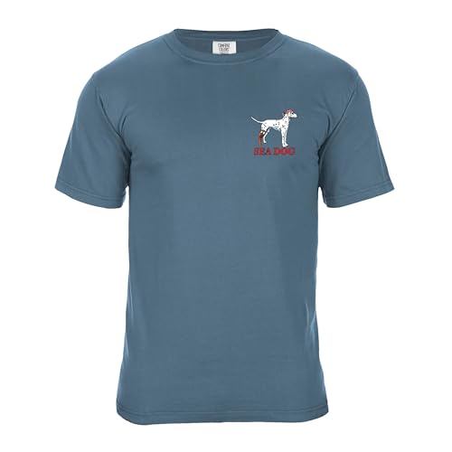 SEA DOG Vintage Graphic T-Shirt Garment Dyed 100% Ringspun Cotton, Relaxed Fit, Printed in USA, Dog Days2